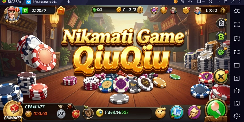 Tampilan gameplay seru dalam CEMARA77 dengan kartu QiuQiu.