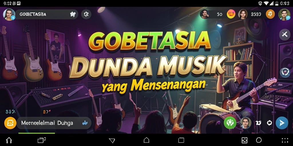 Screenshot utama GOBETASIA menampilkan serunya gameplay musik yang interaktif.
