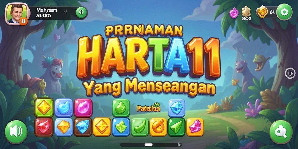 Tampilan gameplay menantang dari HARTA11 yang penuh warna.